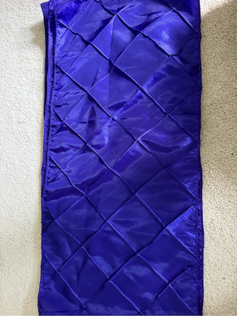 Pintuck Table Runners in Deep Violet